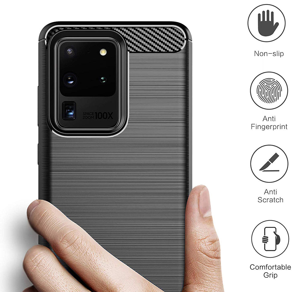 Pouzdro pro Samsung Galaxy S20 Ultra 5G G988 / S20 Ultra G988, Techsuit, Carbon, Černé