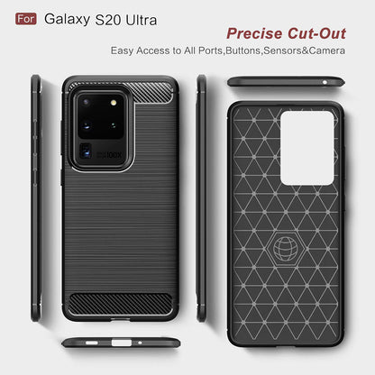 Pouzdro pro Samsung Galaxy S20 Ultra 5G G988 / S20 Ultra G988, Techsuit, Carbon, Černé