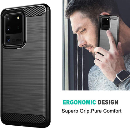 Pouzdro pro Samsung Galaxy S20 Ultra 5G G988 / S20 Ultra G988, Techsuit, Carbon, Černé