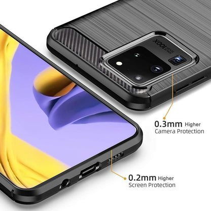 Pouzdro pro Samsung Galaxy S20 Ultra 5G G988 / S20 Ultra G988, Techsuit, Carbon, Černé