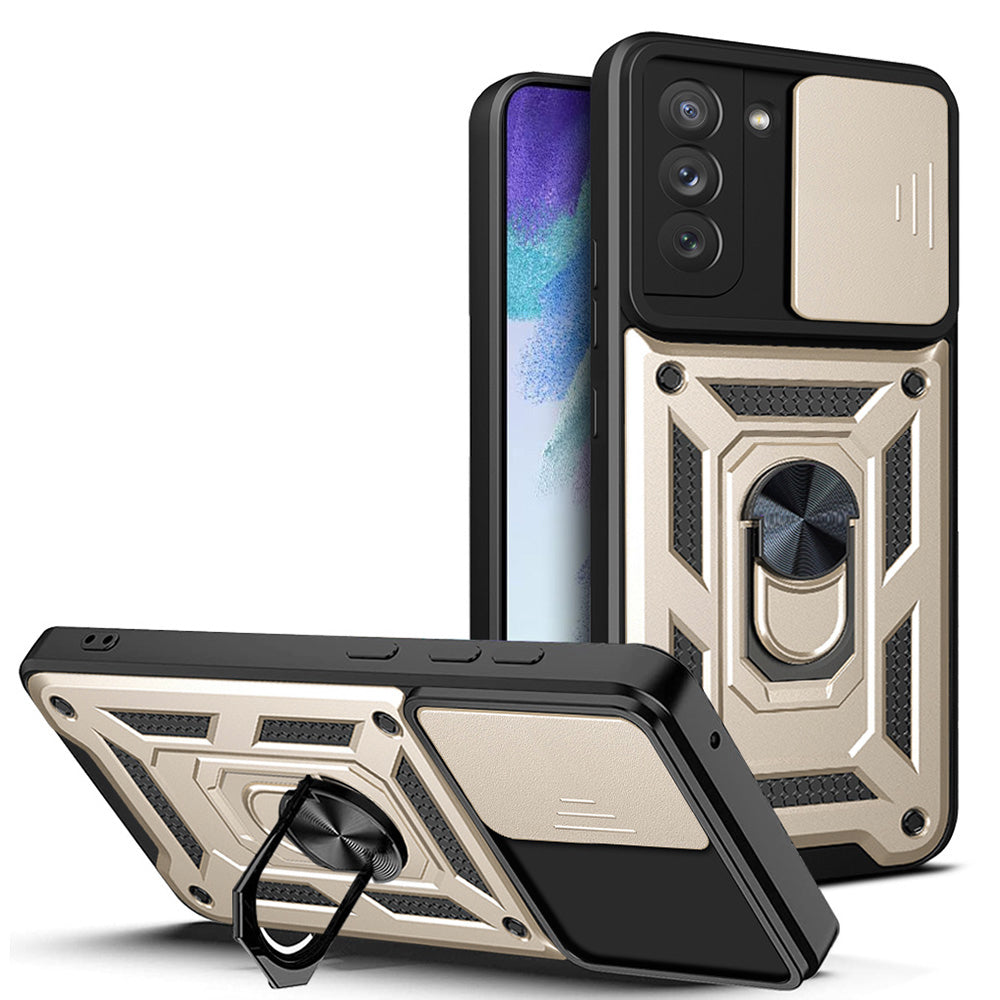 Pouzdro pro Samsung Galaxy S21 FE 5G G990, Techsuit, CamShield, Zlaté