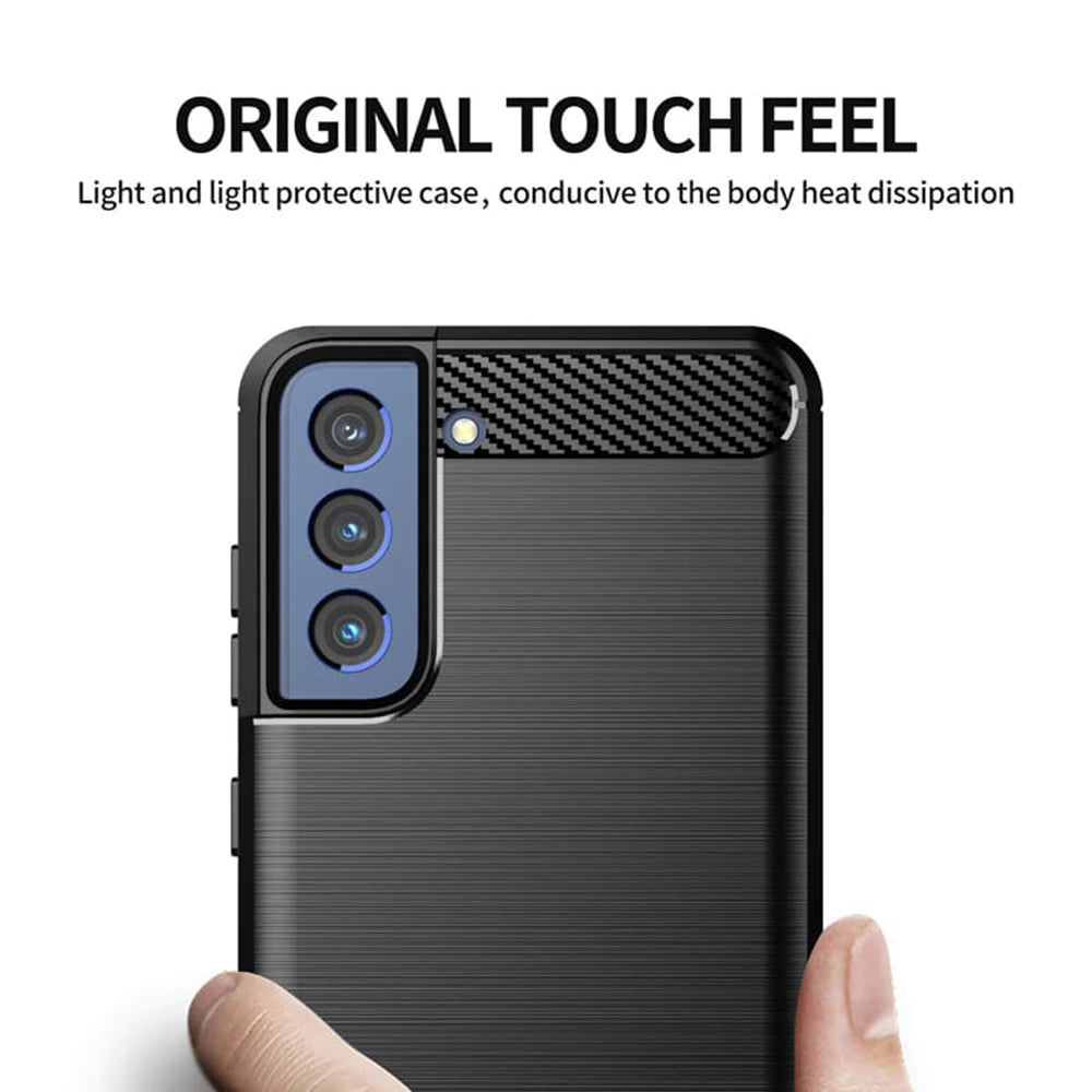 Pouzdro pro Samsung Galaxy S21 FE 5G G990, Techsuit, Carbon, Černé