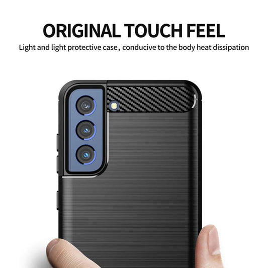 Pouzdro pro Samsung Galaxy S21 FE 5G G990, Techsuit, Carbon, Černé
