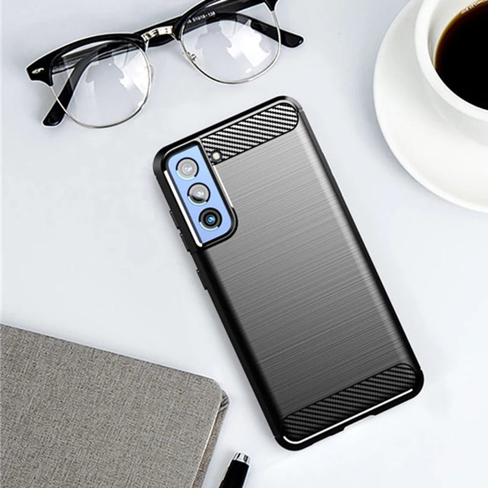 Pouzdro pro Samsung Galaxy S21 FE 5G G990, Techsuit, Carbon, Černé