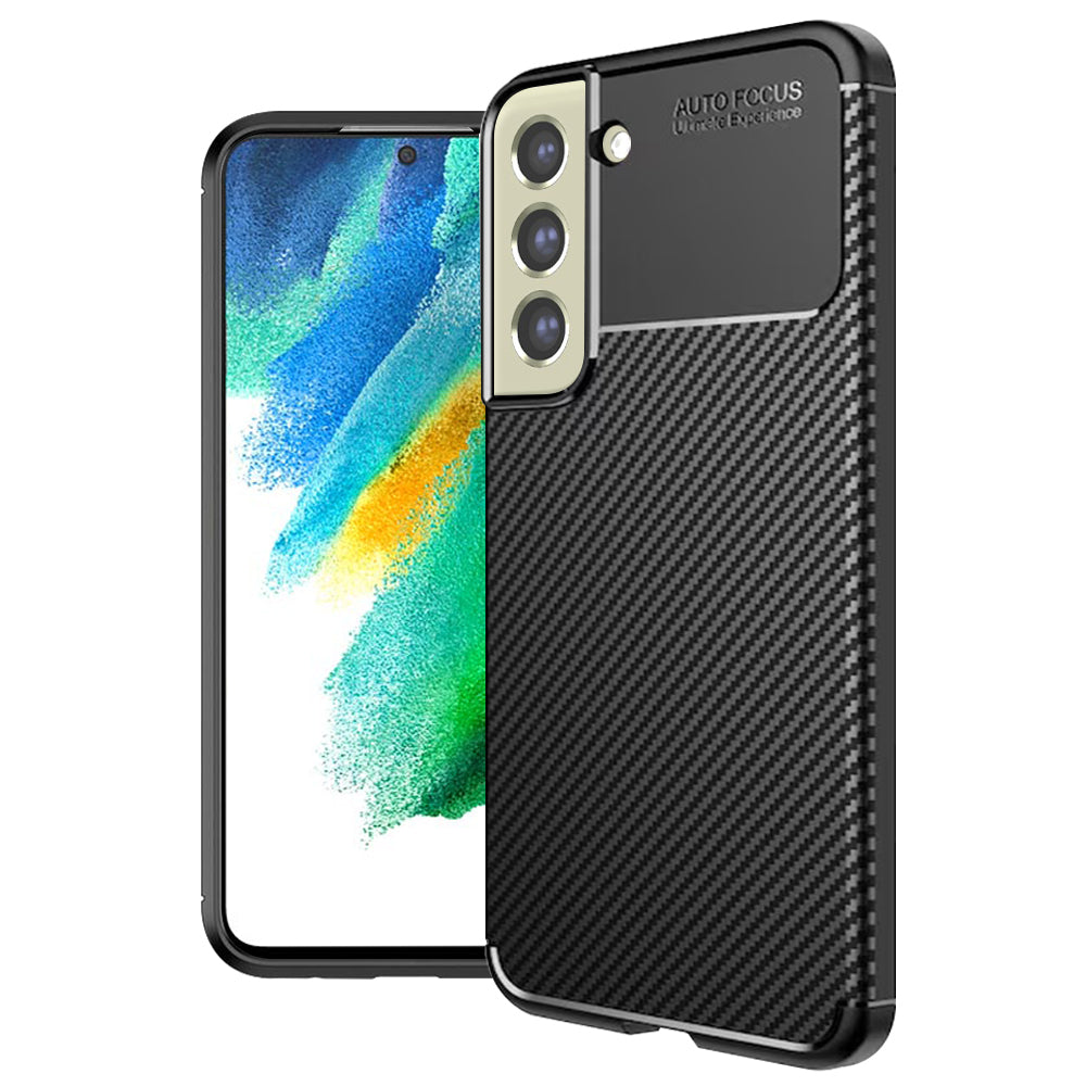 Pouzdro pro Samsung Galaxy S21 FE 5G G990, Techsuit, CarbonFiber, Černé