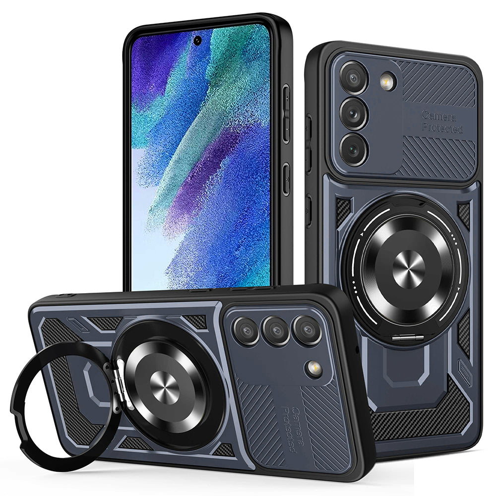 Case for Samsung Galaxy S21 FE 5G G990, Techsuit, RuggedCam, Blue