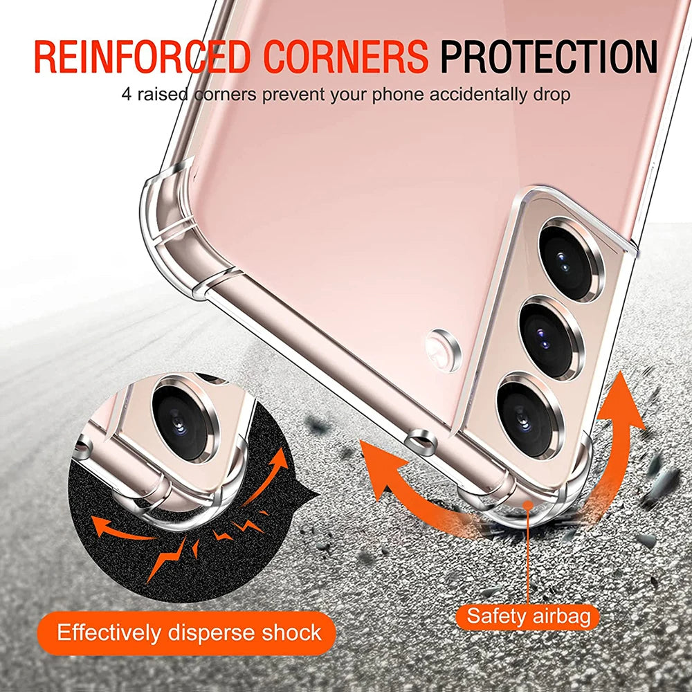 Pouzdro pro Samsung Galaxy S21 FE 5G G990, Techsuit, Odolné proti nárazům, Průhledné