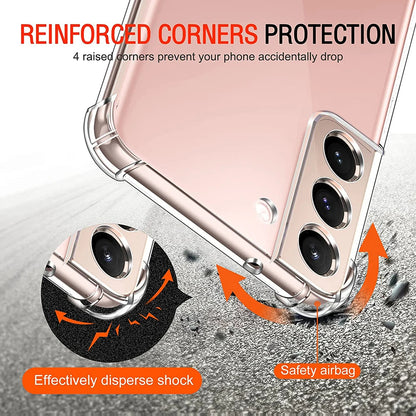 Pouzdro pro Samsung Galaxy S21 FE 5G G990, Techsuit, Odolné proti nárazům, Průhledné