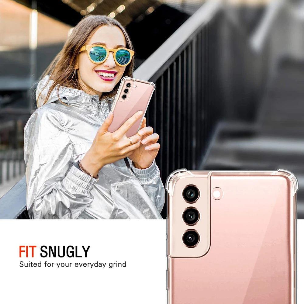 Pouzdro pro Samsung Galaxy S21 FE 5G G990, Techsuit, Odolné proti nárazům, Průhledné