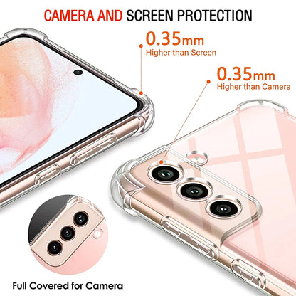 Pouzdro pro Samsung Galaxy S21 FE 5G G990, Techsuit, Odolné proti nárazům, Průhledné