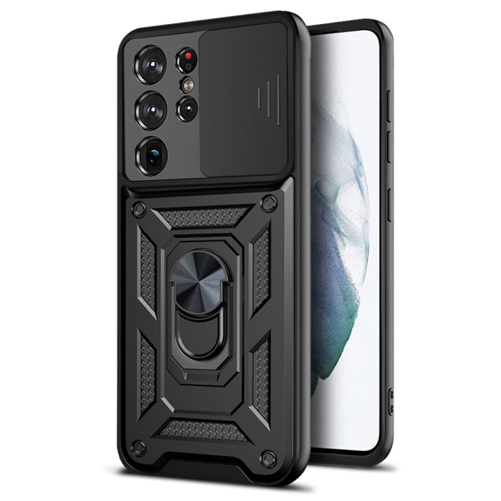 Pouzdro pro Samsung Galaxy S21 Ultra 5G G998, Techsuit, CamShield, Černé