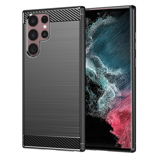 Pouzdro pro Samsung Galaxy S22 Ultra 5G S908, Techsuit, Carbon, Černé