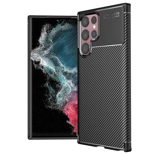 Pouzdro pro Samsung Galaxy S22 Ultra 5G S908, Techsuit, CarbonFiber, Černé