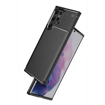 Pouzdro pro Samsung Galaxy S22 Ultra 5G S908, Techsuit, CarbonFiber, Černé