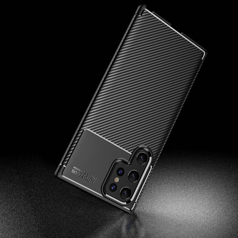 Pouzdro pro Samsung Galaxy S22 Ultra 5G S908, Techsuit, CarbonFiber, Černé
