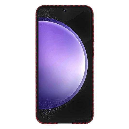 Pouzdro pro Samsung Galaxy S23 FE S711, Techsuit, Carbonite FiberShell, červené