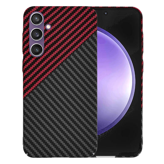 Pouzdro pro Samsung Galaxy S23 FE S711, Techsuit, Carbonite FiberShell, Černo-červené
