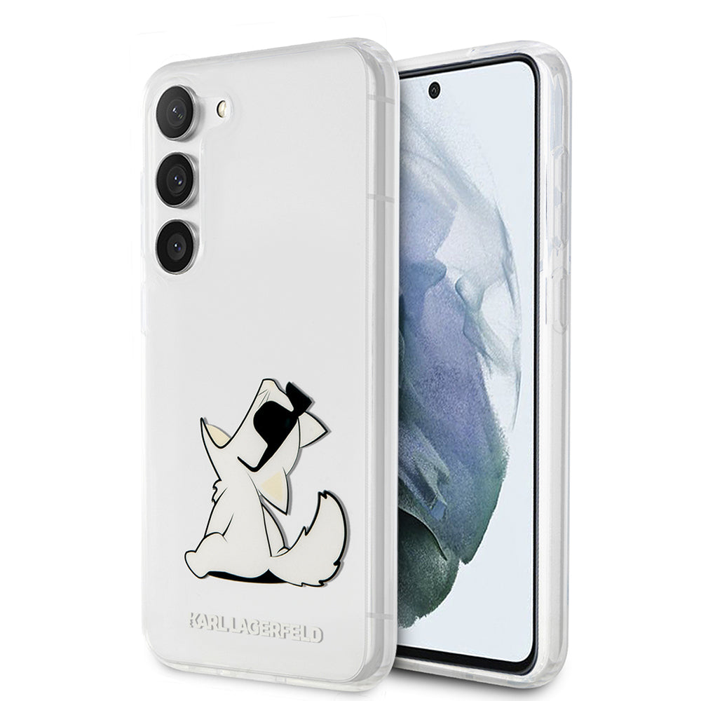 Case for Samsung Galaxy S23+ S916, Karl Lagerfeld, Choupette Eat, Transparent