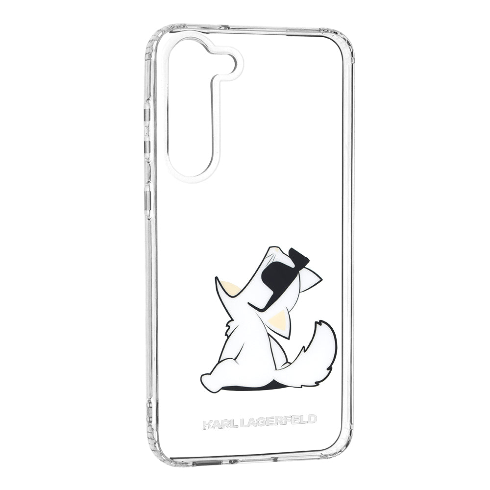 Case for Samsung Galaxy S23+ S916, Karl Lagerfeld, Choupette Eat, Transparent