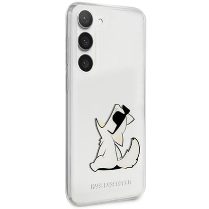 Case for Samsung Galaxy S23+ S916, Karl Lagerfeld, Choupette Eat, Transparent