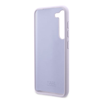 Pouzdro pro Samsung Galaxy S23+ S916, Karl Lagerfeld, Silicone Ikonik Karl, Fialové