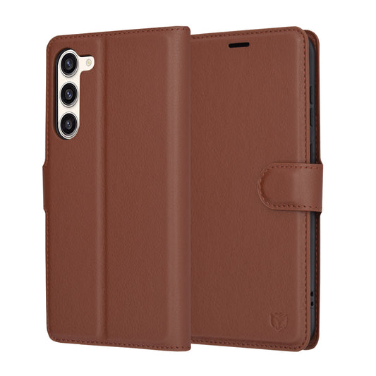 Pouzdro pro Samsung Galaxy S23+ S916, Techsuit, kožené folio, hnědé
