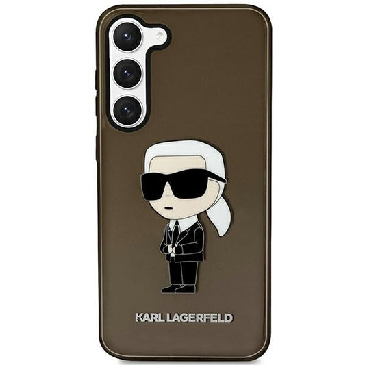 Pouzdro pro Samsung Galaxy S23 S911, Karl Lagerfeld, Ikonik Karl, Černá