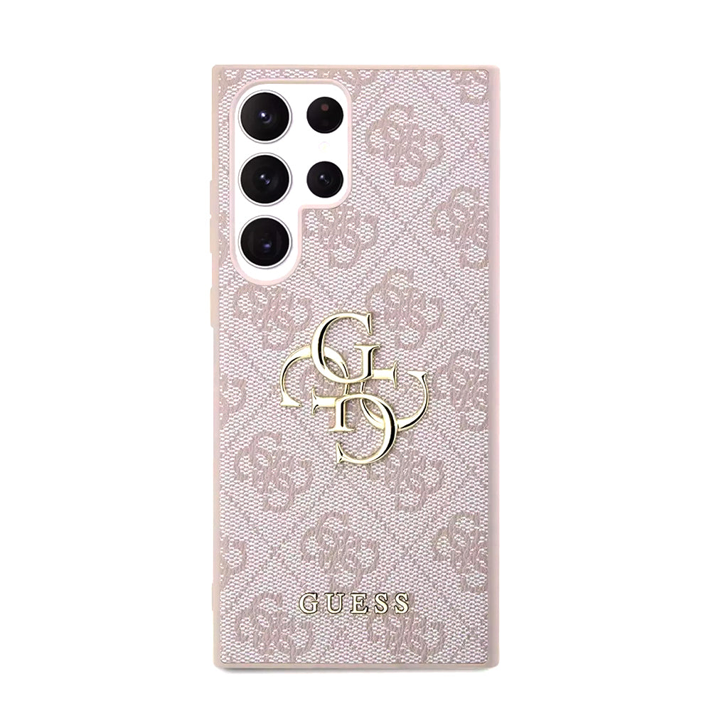 Pouzdro pro Samsung Galaxy S23 Ultra S918, Guess, 4G Big Logo, Růžové