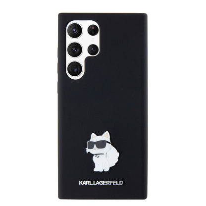 Case for Samsung Galaxy S23 Ultra S918, Karl Lagerfeld, Silicone Choupette, Black