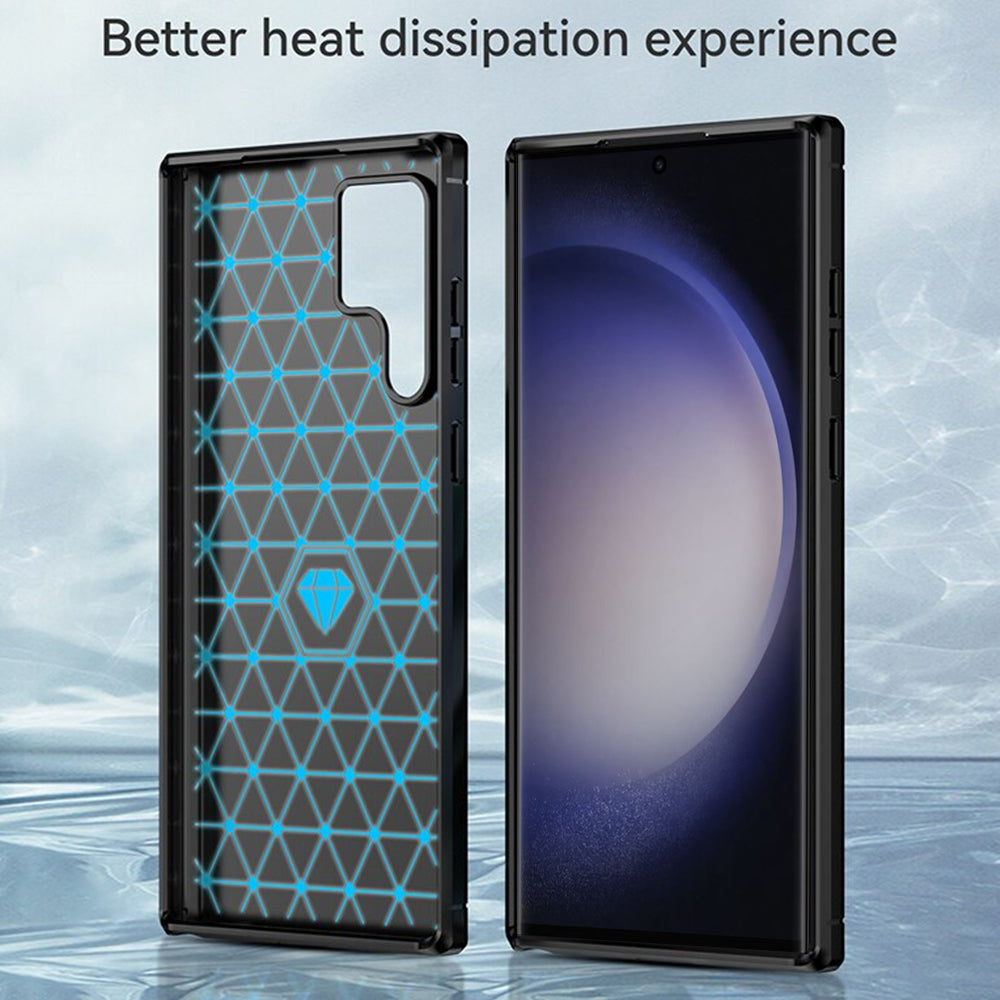 Pouzdro pro Samsung Galaxy S23 Ultra S918, Techsuit, Carbon, Černé