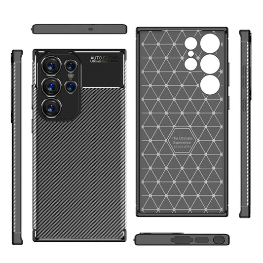 Pouzdro pro Samsung Galaxy S23 Ultra S918, Techsuit, CarbonFiber, Černé