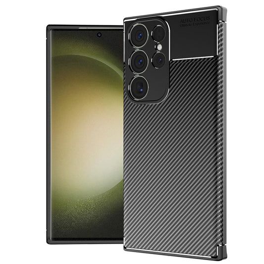 Pouzdro pro Samsung Galaxy S23 Ultra S918, Techsuit, CarbonFiber, Černé