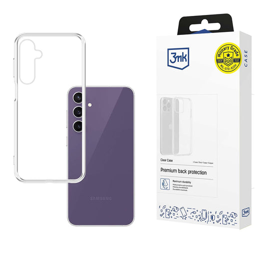 Pouzdro pro Samsung Galaxy S24 FE S721, 3MK, Clear, Průhledné