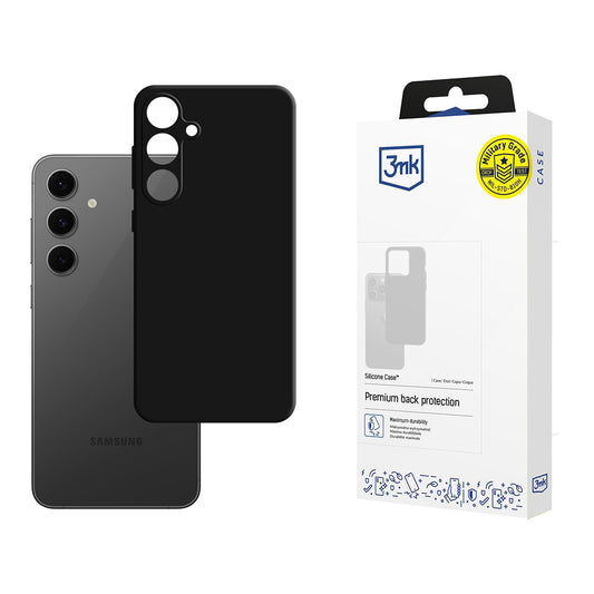 Pouzdro pro Samsung Galaxy S24 FE S721, 3MK, silikonové, černé