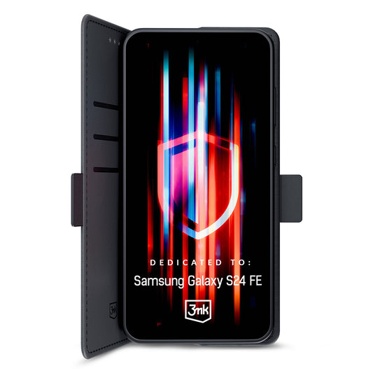 Pouzdro pro Samsung Galaxy S24 FE S721, 3MK, Wallet, Černé