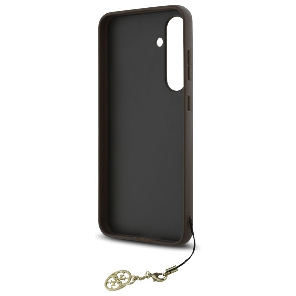 Pouzdro pro Samsung Galaxy S24 FE S721, Guess, 4G Charm, Hnědá