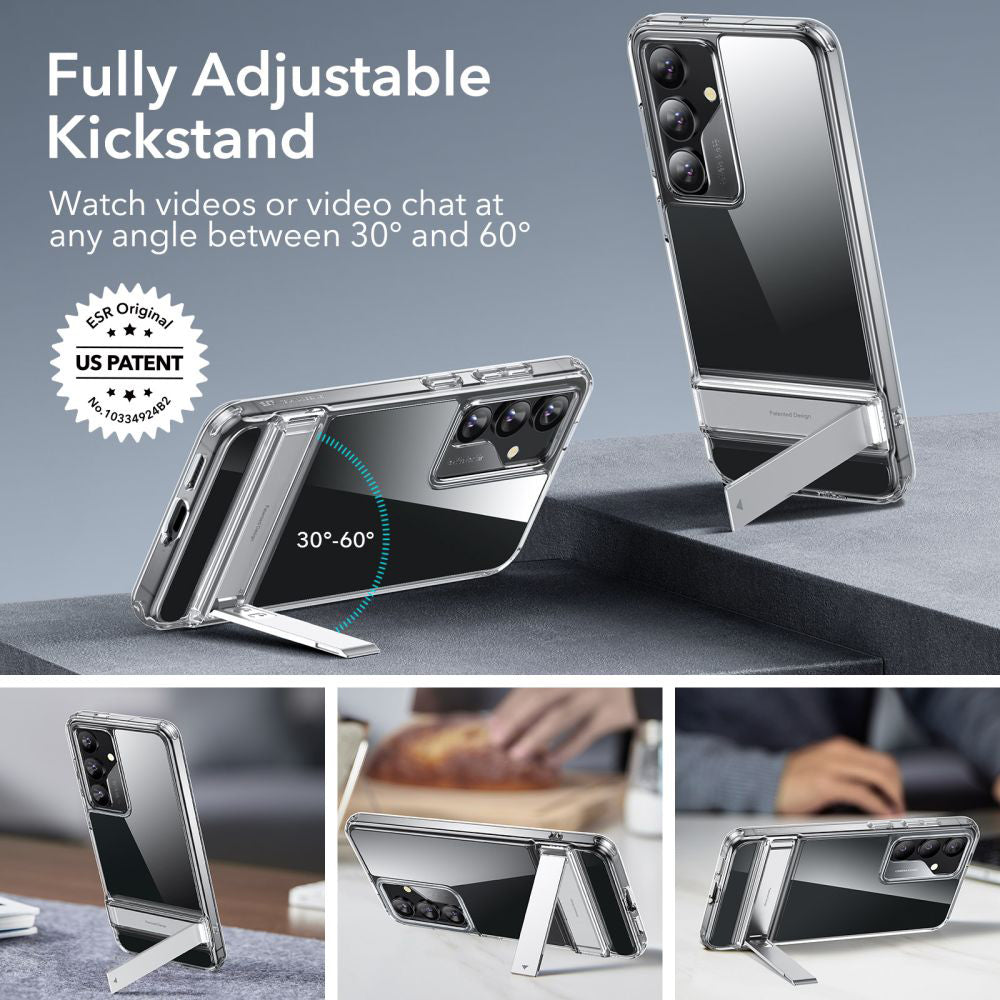 Pouzdro pro Samsung Galaxy S24+ S926, ESR, Air Shield Boost Kickstand, Průhledné