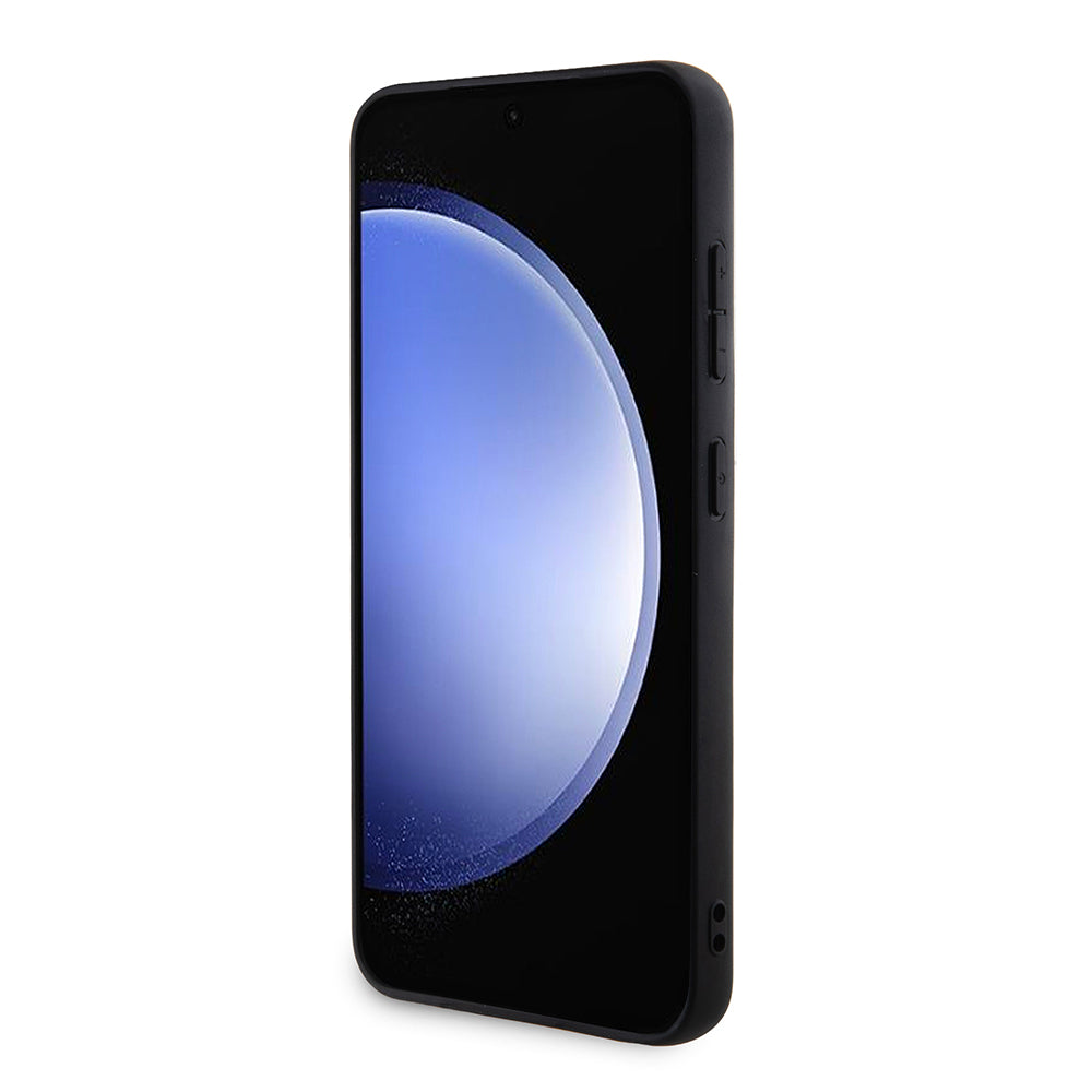 Pouzdro pro Samsung Galaxy S24+ S926, Guess, Grip Stand 4G Triangle Strass, Hnědá