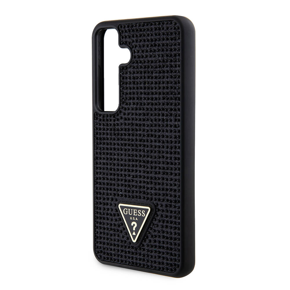 Case for Samsung Galaxy S24+ S926, Guess, Rhinestone Triangle Logo, Black