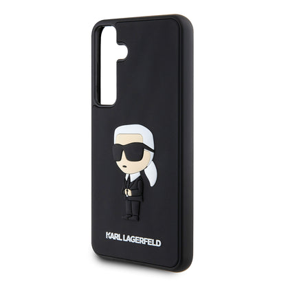 Pouzdro pro Samsung Galaxy S24+ S926, Karl Lagerfeld, 3D Rubber Ikonik Karl, Černá