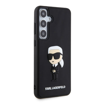 Pouzdro pro Samsung Galaxy S24+ S926, Karl Lagerfeld, 3D Rubber Ikonik Karl, Černá
