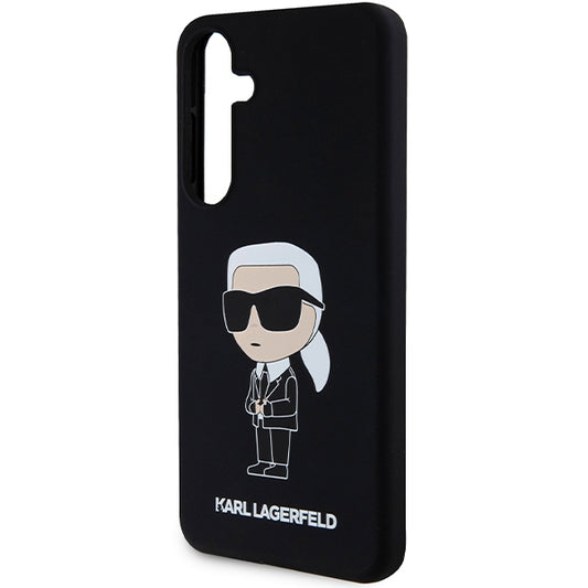Pouzdro pro Samsung Galaxy S24+ S926, Karl Lagerfeld, Silicone Ikonik NFT, černé.
