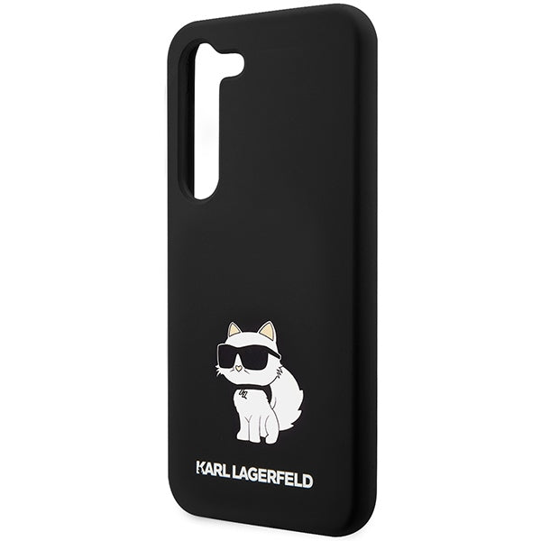 Pouzdro pro Samsung Galaxy S24+ S926, Karl Lagerfeld, Silicone Choupette, Černá