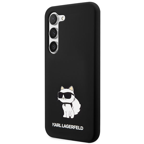 Pouzdro pro Samsung Galaxy S24+ S926, Karl Lagerfeld, Silicone Choupette, Černá