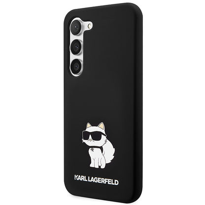 Pouzdro pro Samsung Galaxy S24+ S926, Karl Lagerfeld, Silicone Choupette, Černá
