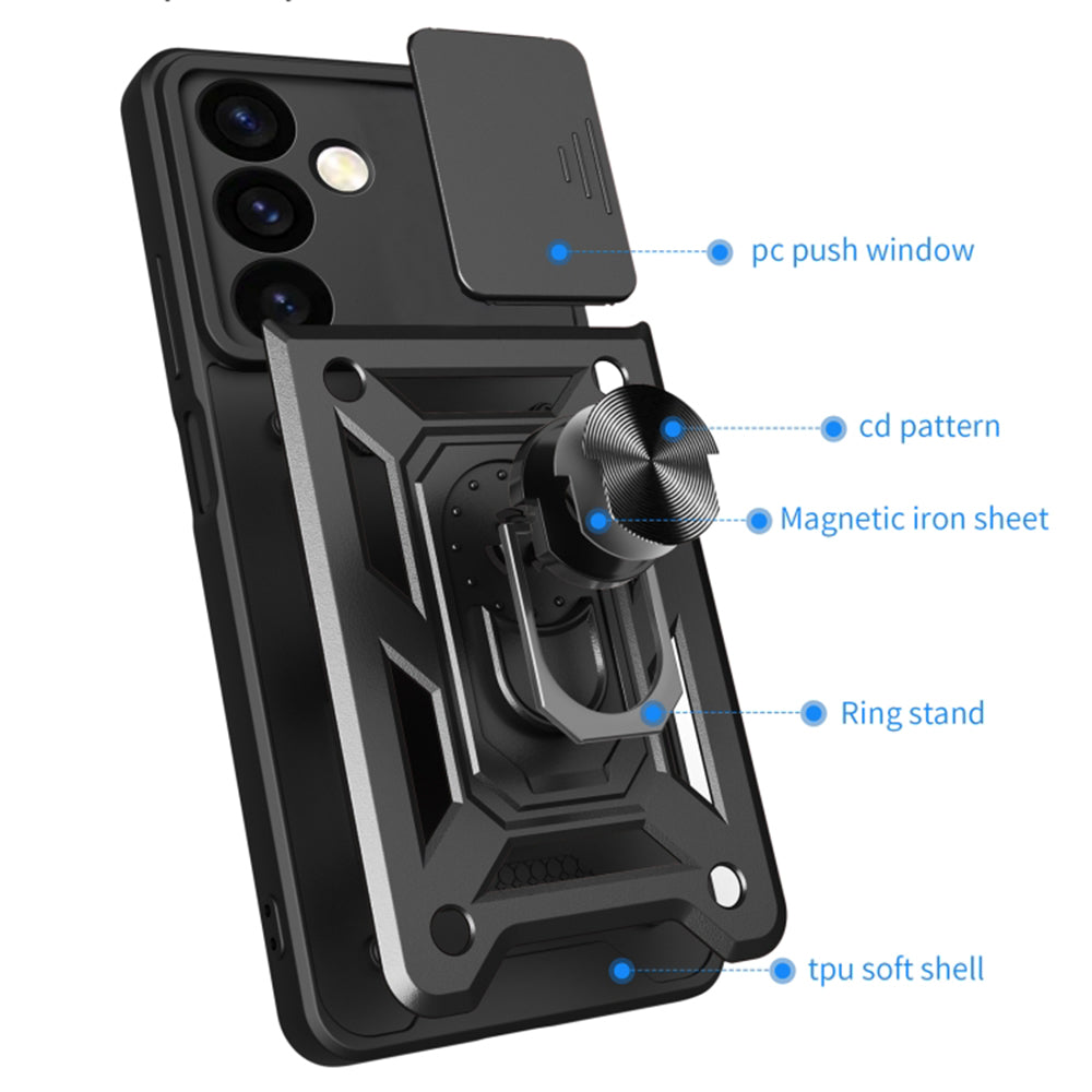 Pouzdro pro Samsung Galaxy S24+ S926, Techsuit, CamShield, Černé