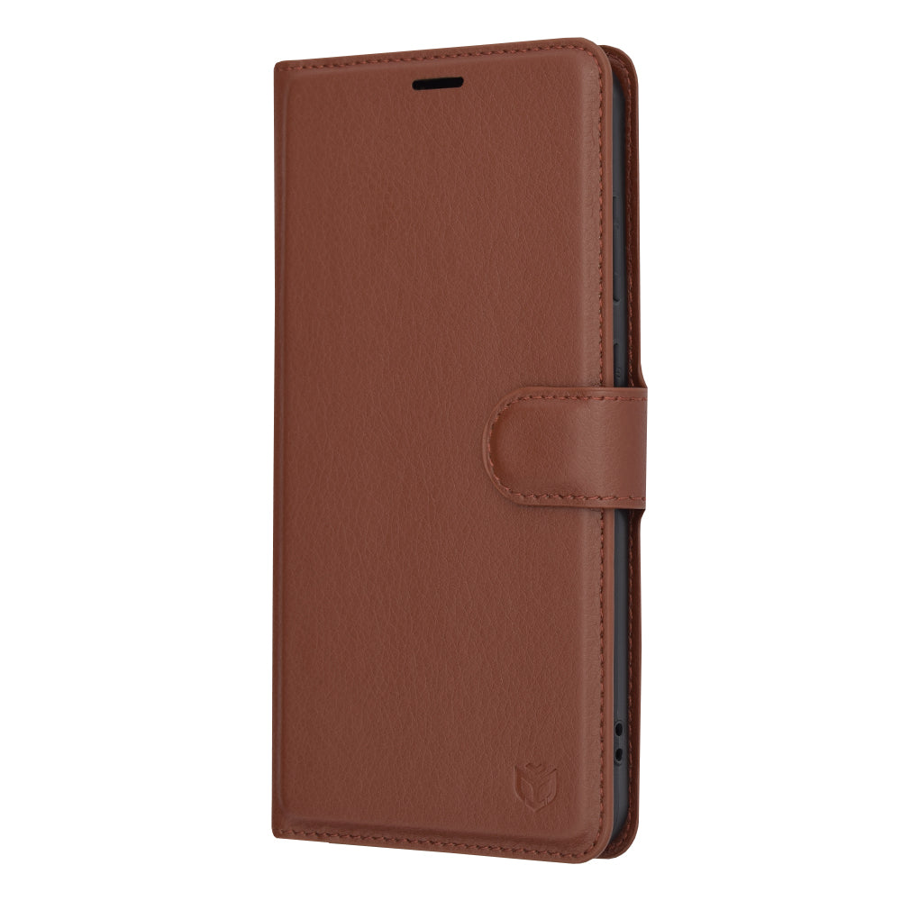 Pouzdro pro Samsung Galaxy S24+ S926, Techsuit, kožené folio, hnědé