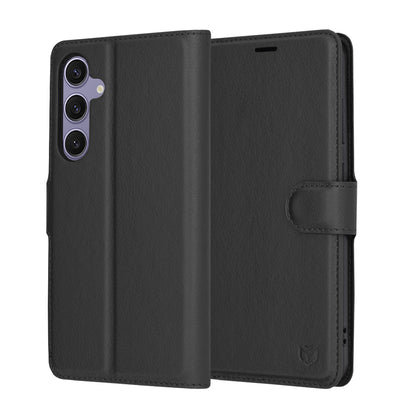 Pouzdro pro Samsung Galaxy S24+ S926, Techsuit, kožené folio, černé