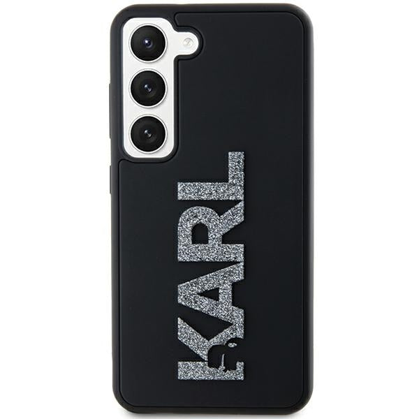 Pouzdro pro Samsung Galaxy S24 S921, Karl Lagerfeld, 3D Rubber Glitter Logo, Černá