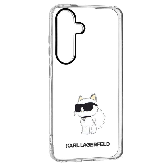 Pouzdro pro Samsung Galaxy S24 S921, Karl Lagerfeld, IML Luxury Choupette, Průhledné